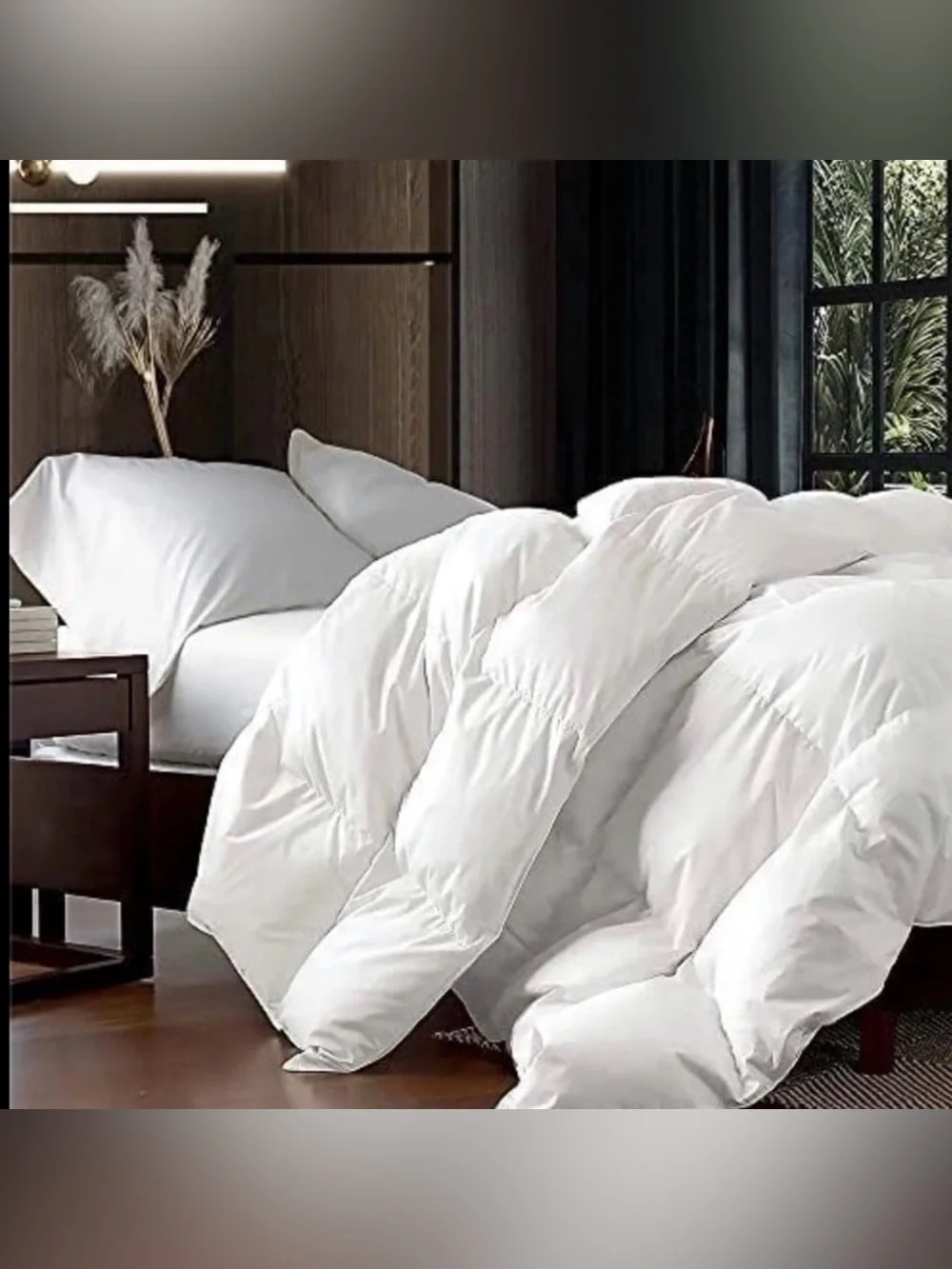 Egyptian Linens Luxurious Queen Size Goose Down Fiber Waterfowl Feather Fiber